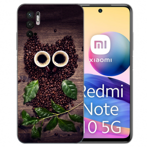Handy Schale TPU für Xiaomi Redmi Note 10 5G Fotodruck Kaffee Eule 
