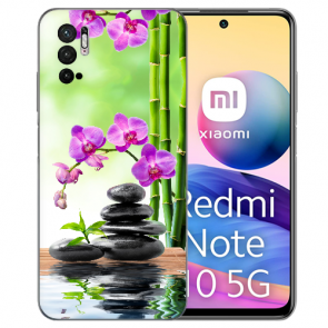Flip TPU Silikoncover für Xiaomi Redmi Note 10 5G Fotodruck Orchidee Bambus 