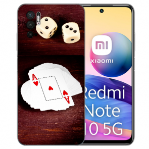 Handy Schale Case TPU Fotodruck Spielkarten-Würfel für Xiaomi Redmi Note 10 5G