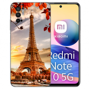 Silikoncover Case TPU Fotodruck Eiffelturm für Xiaomi Redmi Note 10 5G