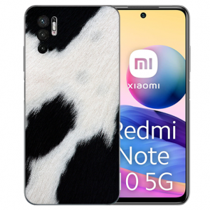 Silikoncover Flip Case TPU für Xiaomi Redmi Note 10 5G Fotodruck Kuhmuster