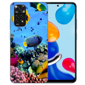 TPU Silikoncover für Xiaomi Redmi Note 11 /11S (4G) Bilddruck Korallenfische