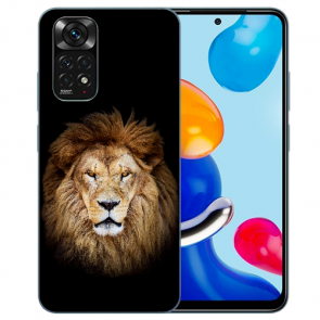 Silikon TPU Case für Xiaomi Redmi Note 11 /11S (4G) Fotodruck Löwenkopf 
