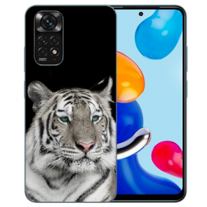 Silikon Case Fotohülle Druck Tiger für Xiaomi Redmi Note 11 / 11S (4G) 
