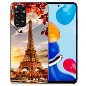 TPU Schutzhülle für Xiaomi Redmi Note 11 /11S (4G) Fotodruck Eiffelturm