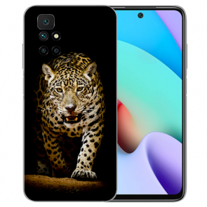 TPU Silikon Case für Xiaomi Redmi 10 Fotodruck Leopard bei der Jagd