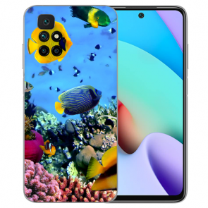 Schutzhülle TPU Silikon Case für Xiaomi Redmi 10 Fotodruck Korallenfische