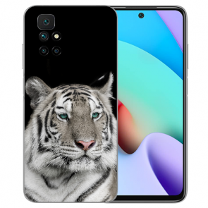 Schutzhülle Flip Case TPU Schale für Xiaomi Redmi 10 Tiger Bilddruck Etui