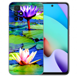 Schutzhülle TPU Silikon Case für Xiaomi Redmi 10 Fotodruck Lotosblumen