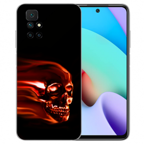 Silikoncover Schale TPU Case für Xiaomi Redmi 10 Totenschädel Fotodruck 