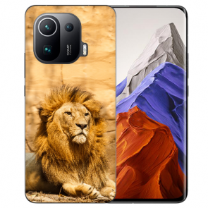 Xiaomi Mi 11 Pro Schutzhülle Handy Hülle Silikon TPU mit Fotodruck Löwe