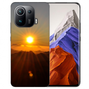 Xiaomi Mi 11 Pro Handy Hülle Silikon TPU mit Fotodruck Sonnenaufgang