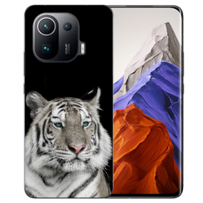 Xiaomi Mi 11 Pro Schutzhülle Handy Hülle Silikon TPU mit Tiger Fotodruck