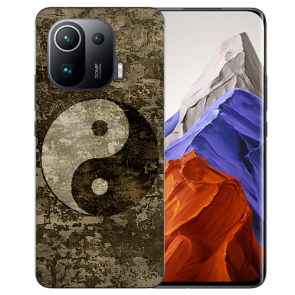 Handy Hülle Silikon TPU für Xiaomi Mi 11 Pro mit Fotodruck Yin Yang