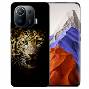 Xiaomi Mi 11 Pro Schutzhülle Handy Hülle Silikon TPU mit Leopard Fotodruck