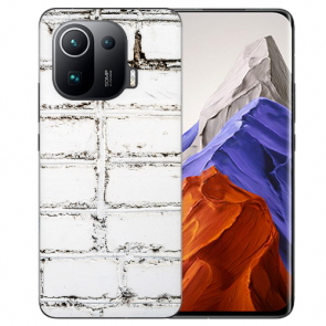 Xiaomi Mi 11 Pro Handy Hülle Silikon TPU mit Weiße Mauer Fotodruck 