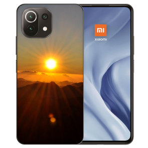 Xiaomi Mi 11 Lite Handy Hülle Silikon TPU mit Fotodruck Sonnenaufgang