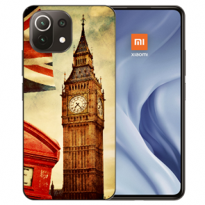 Handy Hülle Silikon TPU für Xiaomi Mi 11 Lite mit Bilddruck Big Ben London