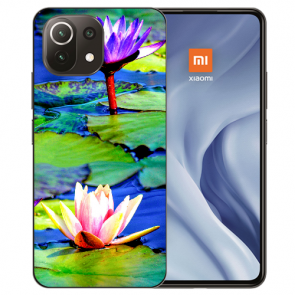 Xiaomi Mi 11 Handy Hülle Silikon TPU mit Bilddruck Lotosblumen