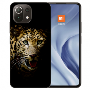 Xiaomi Mi 11 Schutzhülle Handy Hülle Silikon TPU mit Fotodruck Leopard