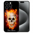TPU Handy Hülle für iPhone 15 Pro Max mit eigenem Bilddruck Totenschädel Feuer