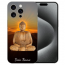 Personalisierte TPU Handy Hülle für iPhone 15 Pro Max mit eigenem Bilddruck Frieden Buddha