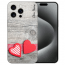 Silikon Handy Hülle Back Case für iPhone 15 Pro Max mit eigenem Fotodruck Herzen auf Holz Case