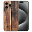 Individuelle TPU Handy Hülle für iPhone 15 Pro mit eigenem Fotodruck Holzoptik