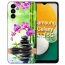 Silikon Backcover Case Fotodruck Orchidee Bambus und Basaltsteine für Samsung Galaxy A17