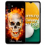 Individuelle Silikon TPU Schutzhülle für Samsung Galaxy S23 FE (5G) mit Fotodruck Totenschädel Feuer