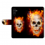 Personalisierte Schutzhülle mit Fotodruck Totenschädel Feuer für Samsung Galaxy A55 (5G) Etui