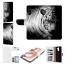 Flipcase Handy Tasche Bilddruck Tiger Schwarz Weiß für Samsung Galaxy S24 (5G) Etui Cover