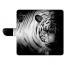 Flipcase Handy Tasche Bilddruck Tiger Schwarz Weiß für Samsung Galaxy S24 (5G) Etui Cover
