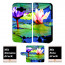 Huawei Y3 2018  Handy Hülle Tasche mit Lotosblumen + Bild Druck Etui