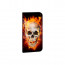 Huawei Y3 2018 Handy Hülle Tasche mit Totenschädel - Feuer + Foto Druck Etui 