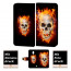 Nokia 2 Handy Hülle Tasche Etui mit Totenschädel - Feuer + Foto Bild Text Druck