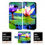 Samsung Galaxy A7 (2017) Handy Hülle Tasche mit Lotosblumen + Bild Druck Etui