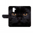 Samsung Galaxy J6 2018 Schutzhülle Handy Tasche mit Schwarz Katze + Foto Druck