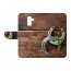 Samsung Galaxy J6 2018 Handy Hülle Tasche Etui mit Holz - Hufeisen + Foto +Druck