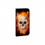 Wiko Lenny 4 Handy Hülle Tasche mit Totenschädel - Feuer + Foto + Druck Etui