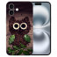 Silikon Individuelle Cover Handy Hülle Case für iPhone16 Plus Kaffee Eule Fotodruck 