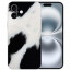 TPU Handy Hülle Flipcase Silikon Cover für iPhone 16 Fotodruck Kuhmuster Case