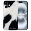TPU Handy Hülle Flipcase Silikon Cover für iPhone 16 Fotodruck Kuhmuster Case
