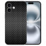 Schutzhülle Silikon Handy Hülle Cover Case Fotodruck Carbon Optik für iPhone 16 Etui