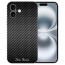 Individuelle Handy Hülle TPU Etui für iPhone16 Plus Carbon Optik Bilddruck Schale 