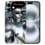 Silikon Handy Hülle Schale Cover Case Fotodruck Robot Girl für iPhone 16 Etui
