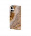 Schutzhülle Backcover Tasche für iPhone 16 Plus mit Fotodruck Marmor Braun Etui