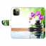 Handy Tasche Cover für iPhone 16 Pro Max Fotodruck Orchidee Bambus und Basaltsteine 