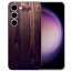 Schutzhülle Handy für Samsung Galaxy S24 (5G) Bilddruck Holzoptik Dunkelbraun TPU Fotohülle