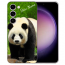 Silikon Fotohülle Schale Cover für Samsung Galaxy S24 (5G) Etui Bilddruck Panda TPU Cover Etui